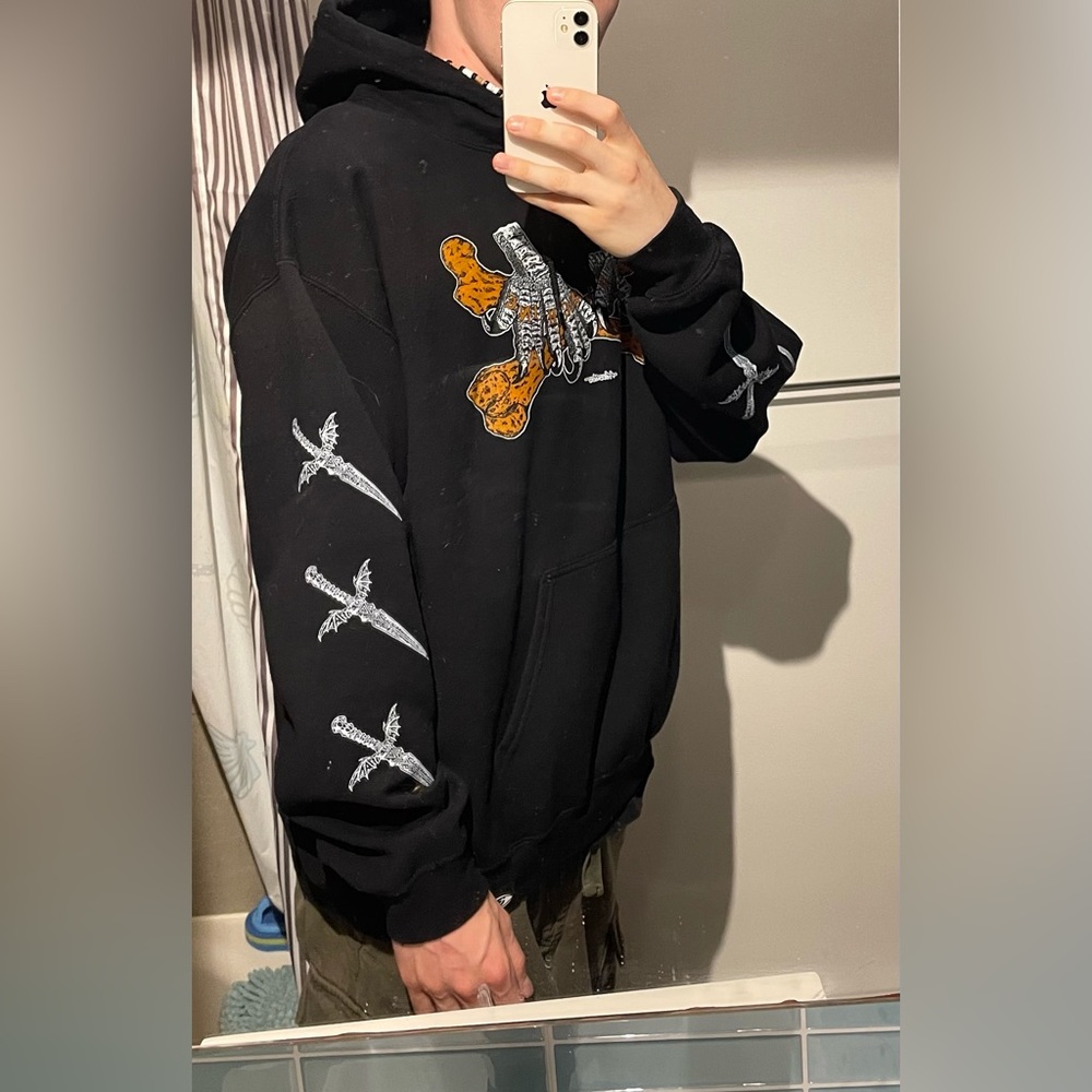 Toy Machine Japan x Hirotton Black Large Graphic Hoodie (Runs Small)